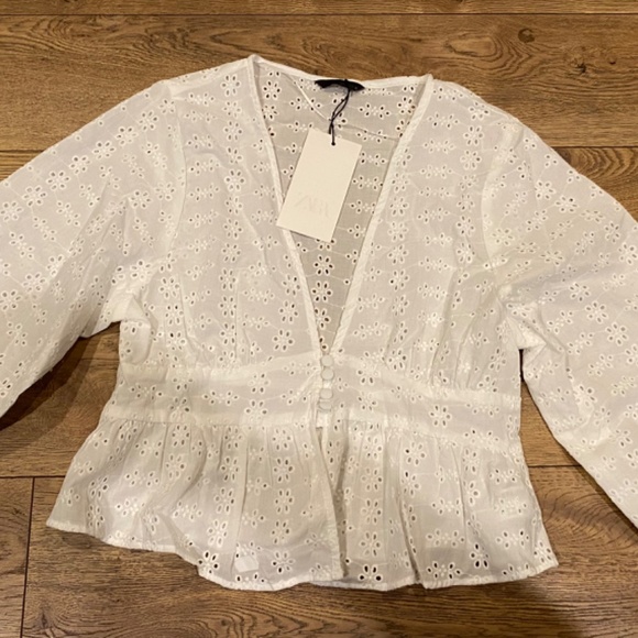 Zara Eyelet Embroidery Shirt - Picture 4 of 4